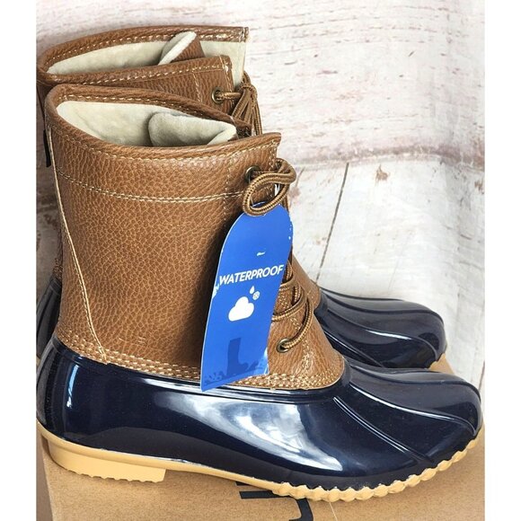 JBU By Jambu Maplewood Waterproof Navy/Tan Women’s Boots 8M Fall 2022 – Faux Fur - Picture 5 of 11